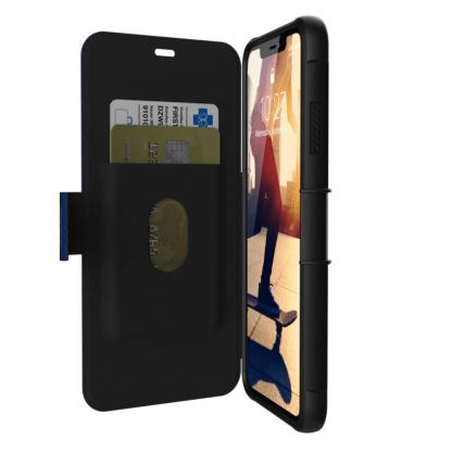 Urban Armor Gear Metropolis - удароустойчив хибриден кейс тип портфейл за iPhone Xs Max (син) 2