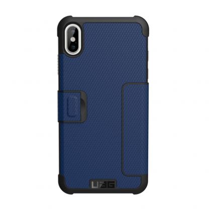 Urban Armor Gear Metropolis - удароустойчив хибриден кейс тип портфейл за iPhone Xs Max (син) 3