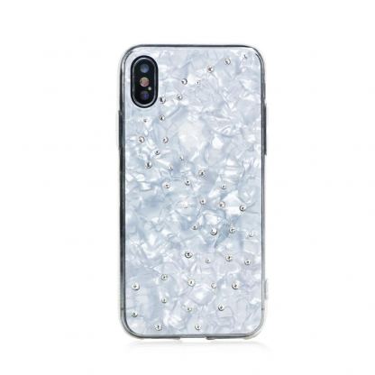 Bling My Thing Milky Way TPU Pure Brilliance Swarovski - силиконов (TPU) калъф с кристали Сваровски за iPhone XS, iPhone X (бял) 3