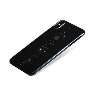 Bling My Thing Stripe Jet Swarovski - поликарбонатов кейс с кристали Сваровски за iPhone XS Max (прозрачен) 3