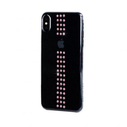 Bling My Thing Stripe Gold Swarovski - поликарбонатов кейс с кристали Сваровски за iPhone XS Max (прозрачен) 2