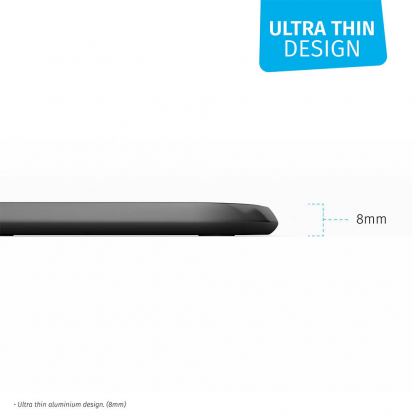 Zens Dual Wireless Charger Stand 10W with Power Supply ZEDC04B - двойна станция за безжично зареждане на Qi съвместими устройства (черен) 5