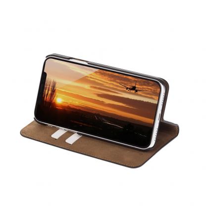 JT Berlin LeatherBook Tegel Case - хоризонтален кожен (естествена кожа) калъф тип портфейл за iPhone XS Max (черен) 3