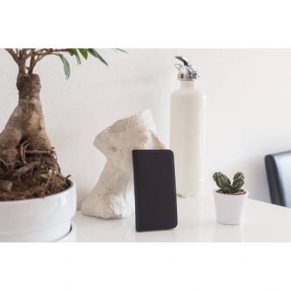 JT Berlin LeatherBook Tegel Case - хоризонтален кожен (естествена кожа) калъф тип портфейл за iPhone XS Max (черен) 5