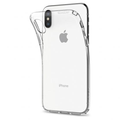 Spigen Liquid Crystal Case - тънък силикнов (TPU) калъф за iPhone XS, iPhone X (прозрачен)  3
