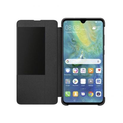 Huawei C-Hima Smart View Flip Cover - оригинален кожен калъф за Huawei Mate 20 (черен) 4