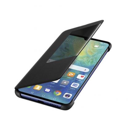 Huawei C-Hima Smart View Flip Cover - оригинален кожен калъф за Huawei Mate 20 (черен) 5