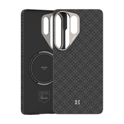 Удароустойчив кевларен кейс с MagSafe за Samsung Galaxy S26 - Benks Magnetic Armor Pro ArmorGrid Kevlar Case Metal Frame Case 600D (черен) 2