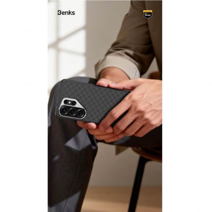 Удароустойчив кевларен кейс с MagSafe за Samsung Galaxy S26 Ultra - Benks Magnetic Armor Pro ArmorGrid Kevlar Case Metal Frame Case 600D (черен) 8