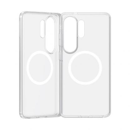  Хибриден удароустойчив кейс с MagSafe за Samsung Galaxy S26 Ultra - Benks Magnetic Crystal Case (бял-прозрачен) 3