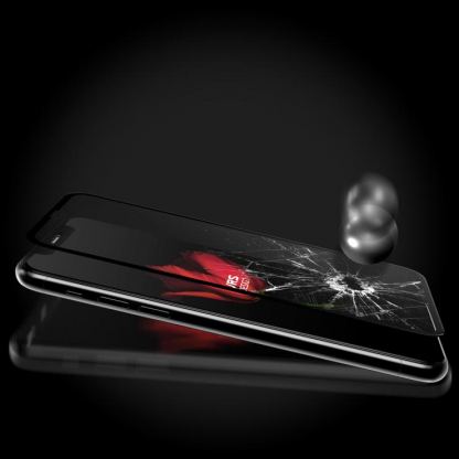 Verus First Glass Premium 3D Full Cover - калено стъклено защитно покритие за целия дисплей на iPhone 11 Pro, iPhone XS, iPhone X (прозрачен-черен) 4