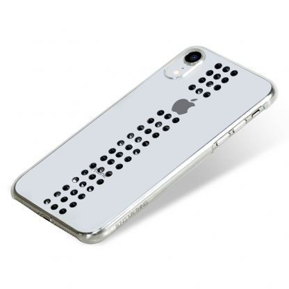 Bling My Thing Stripe Jet Swarovski - поликарбонатов кейс с кристали Сваровски за iPhone XR (прозрачен) 2