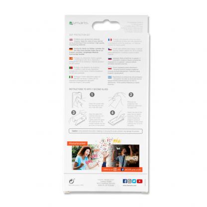 4smarts 360° Protection Set - тънък силиконов кейс и стъклено защитно покритие за дисплея на Huawei P smart Plus, Nova 3i (прозрачен) 4