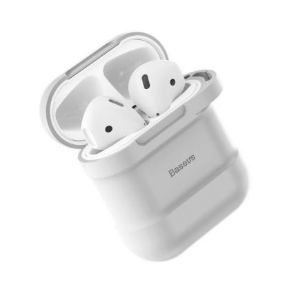 Baseus Airpods Silicone Case - силиконов калъф за Apple Airpods (бял) 6