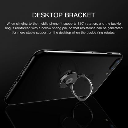 Baseus Privity Desktop Ring Holder - поставка и аксесоар против изпускане на вашия смартфон (златист) 3