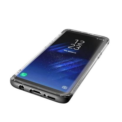 Baseus Armor Case - силиконов TPU калъф с най-висока степен на защита за Samung Galaxy S9 Plus (прозрачен-черен) 5
