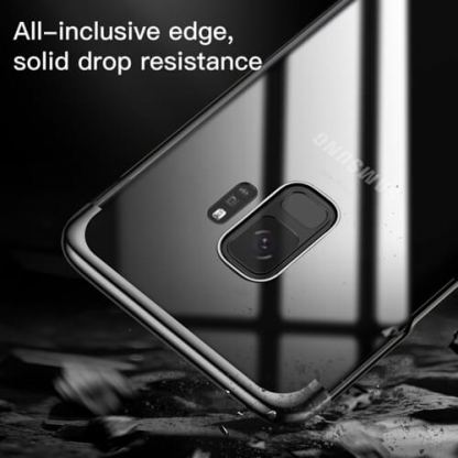 Baseus Glitter Case - поликарбонатов кейс за Samsung Galaxy S9 Plus (прозрачен-черен) 4