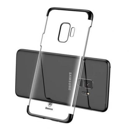Baseus Glitter Case - поликарбонатов кейс за Samsung Galaxy S9 (прозрачен-черен) 3