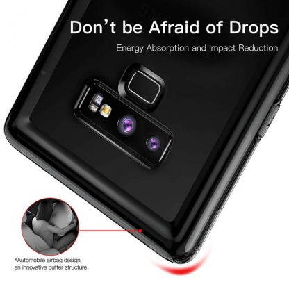 Baseus Safety Airbags Case - силиконов TPU калъф с най-висока степен на защита за Samung Galaxy Note 9 (прозрачен) 4
