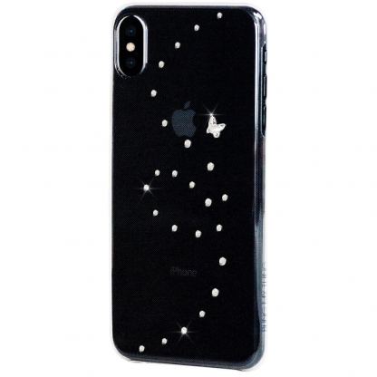 Bling My Thing Papillon Crystal Clear Swarovski - поликарбонатов кейс с кристали Сваровски за iPhone XS Max (прозрачен) 3