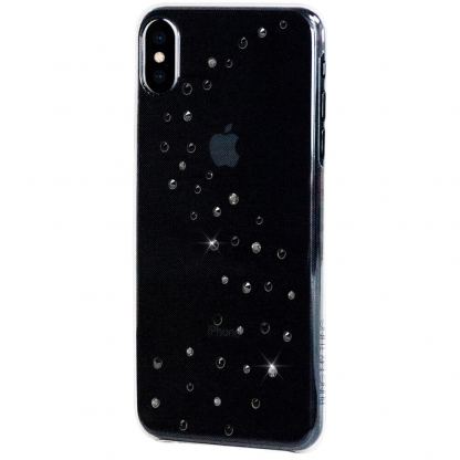Bling My Thing Milky Way Crystal Starry Night Swarovski - поликарбонатов кейс с кристали Сваровски за iPhone XS Max (прозрачен) 3