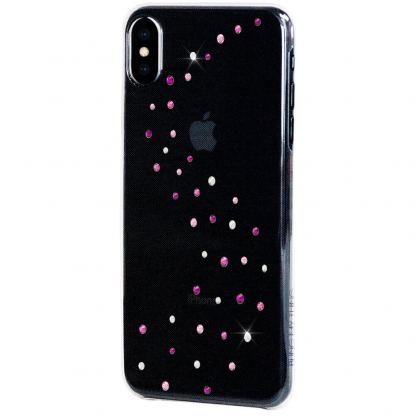 Bling My Thing Milky Way Rose Sparkles Swarovski - поликарбонатов кейс с кристали Сваровски за iPhone XS Max (прозрачен) 3