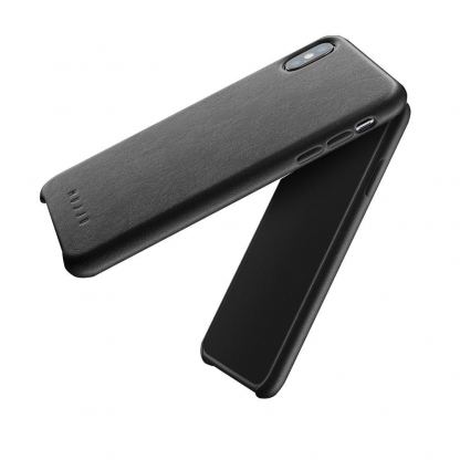 Mujjo Leather Case - кожен (естествена кожа) кейс за iPhone XS Max (черен) 2
