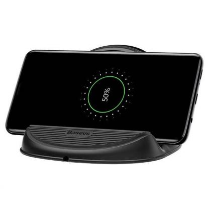 Baseus Horizontal Desktop Wireless Charger - поставка (пад) за безжично захранване с Fast Charge за QI съвместими устройства (черен) 3