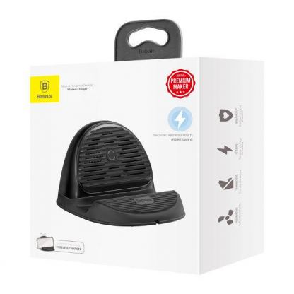 Baseus Horizontal Desktop Wireless Charger - поставка (пад) за безжично захранване с Fast Charge за QI съвместими устройства (черен) 7