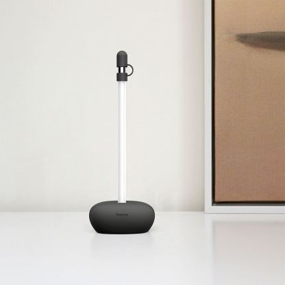 Baseus Apple Pencil Silicone Holder - силиконова поставка за Apple Pencil (черен) 6