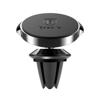 Baseus Small Ears Magnetic Car Air Vent Holder - магнитна поставка за радиатора на кола за смартфони (черен) 2