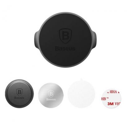 Baseus Small Ears Magnetic Holder - магнитна поставка за гладки повърхности за смартфони (черен) 3