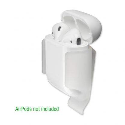 4smarts Basic Belt Clip for Apple AirPods - полимерна щипка за оригиналния калъф на Apple Airpods (бял) 3