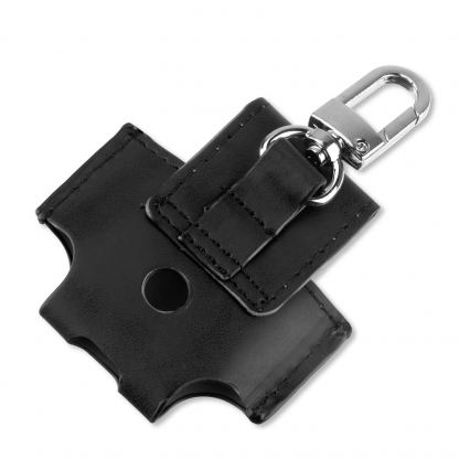 4smarts Case with Carabiner - предпазен кожен калъф за Apple Airpods (черен) 2