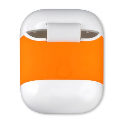 4smarts Wireless Charging Case - предпазен калъф за безжично зареждане за Apple Airpods (бял-оранжев) 4