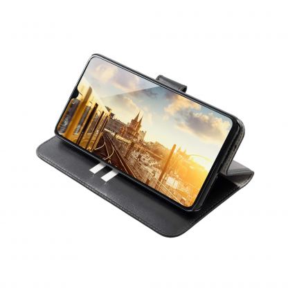 JT Berlin LeatherBook Kreuzberg Case - хоризонтален кожен (естествена кожа) калъф тип портфейл за Huawei Mate 20 (черен) 5