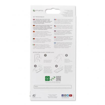 4smarts 360° Protection Set - тънък силиконов кейс и стъклено защитно покритие за дисплея на Huawei Mate 20 (прозрачен) 5