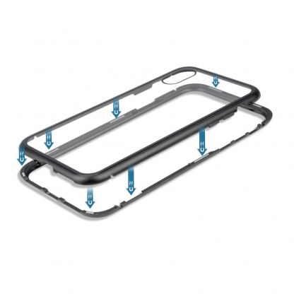 4smarts Magnet Cover ALO-X - алуминиев магнитен кейс за iPhone Xs, iPhone X (син) 5
