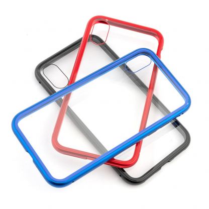 4smarts Magnet Cover ALO-X - алуминиев магнитен кейс за iPhone Xs Max (червен)  3