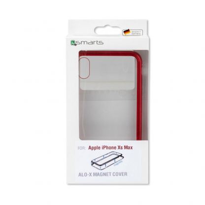 4smarts Magnet Cover ALO-X - алуминиев магнитен кейс за iPhone Xs Max (червен)  6