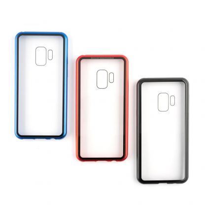 4smarts Magnet Cover ALO-X - алуминиев магнитен кейс за Samsung Galaxy S9 (червен)  2