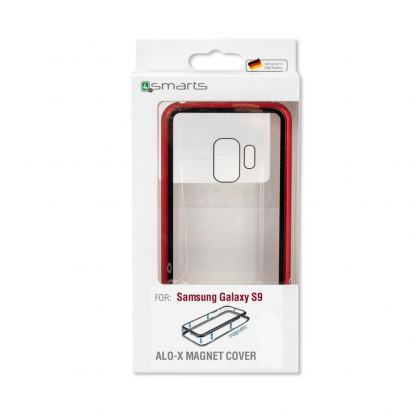 4smarts Magnet Cover ALO-X - алуминиев магнитен кейс за Samsung Galaxy S9 (червен)  7