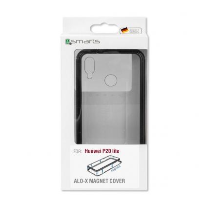 4smarts Magnet Cover ALO-X - алуминиев магнитен кейс за Huawei P20 Lite (черен)  2