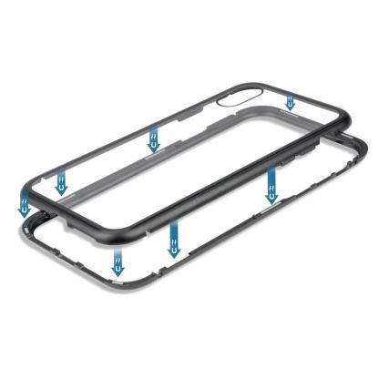 4smarts Magnet Cover ALO-X - алуминиев магнитен кейс за Huawei P20 Lite (черен)  5