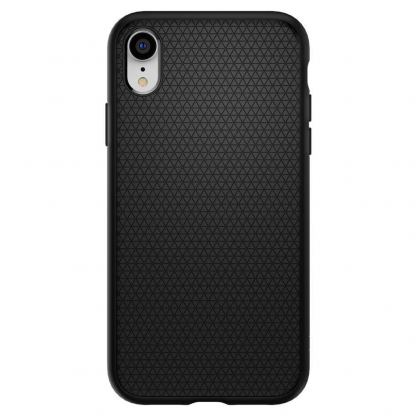 Spigen Liquid Air Case - тънък качествен термополиуретанов кейс за iPhone XR (черен)  4