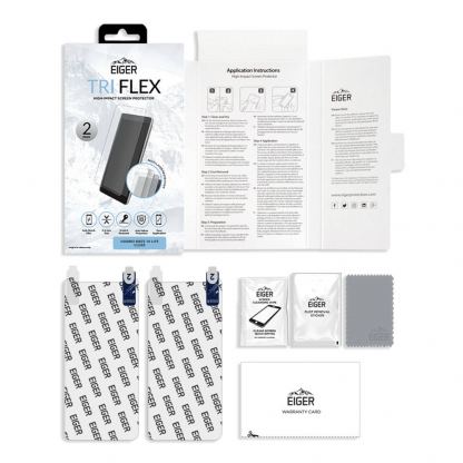 Eiger Tri Flex High Impact Film Screen Protector - качествено защитно покритие за дисплея на Huawei Mate 10 Lite (два броя) 7