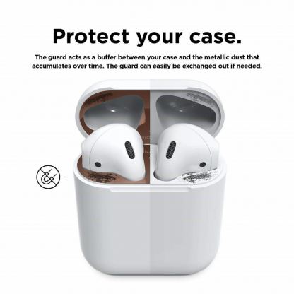 Elago AirPods Dust Guard - комплект метални предпазители против прах за Apple AirPods (розово злато) 7