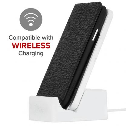 CaseMate Barely There Folio Case - кожен калъф, тип портфейл за iPhone XR (черен) 2