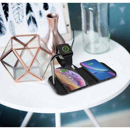 Zens Aluminium Dual Apple Watch 10W Wireless Charger ZEDC05B/00 - двойна станция за безжично зареждане на Qi съвместими устройства (черен) 8