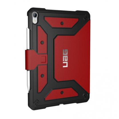Urban Armor Gear Metropolis Folio Case - удароустойчив хибриден кейс от най-висок клас за iPad Pro 11 (2018) (червен-черен) 5